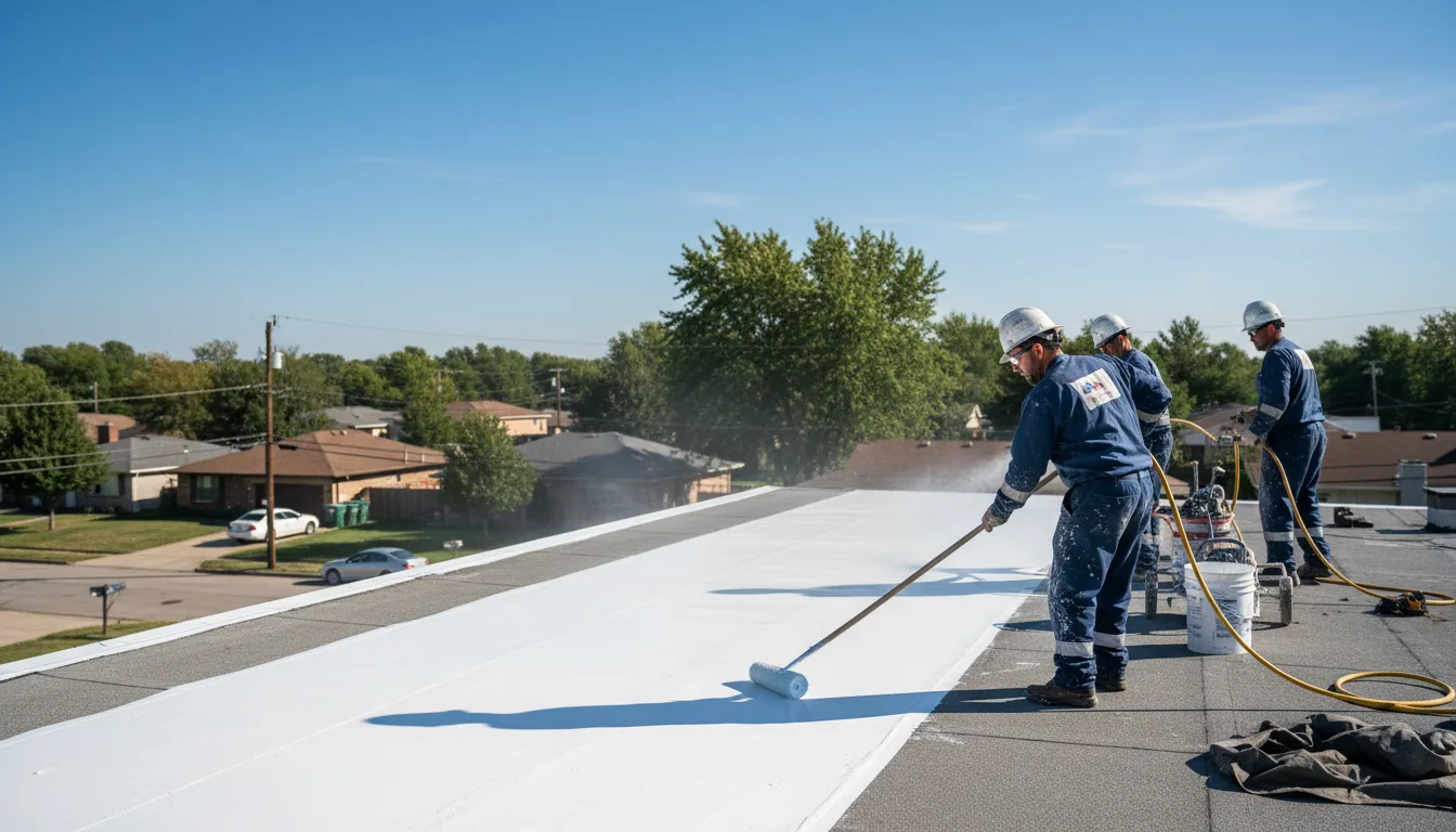 Commercial roof coating in Wood Dale, IL near me